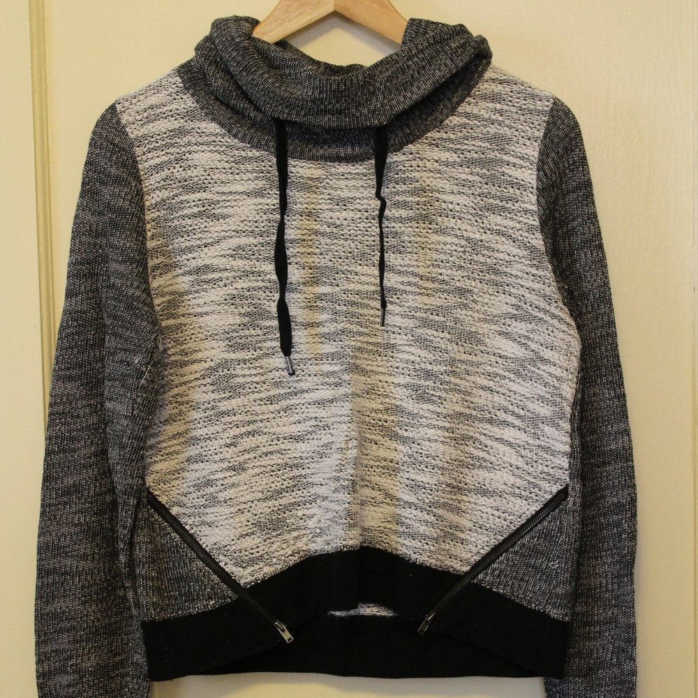Cowl Neck Cropped Sweatshirt